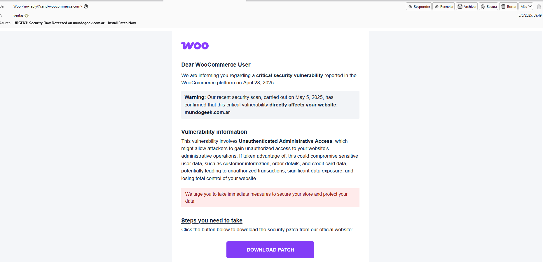 Woo-Phishing